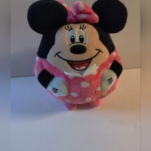 TY Walt Disney MINNIE MOUSE Beanie Ballz Round  5" Plush STUFFED ANIMAL EUC
